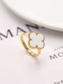thumb Stainless steel Clover Ring With 4 colors 3