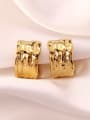 thumb Stainless steel Gold color CC Clip Earring 1