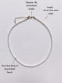 thumb N-PE-0001 Imitation Pearl Round Minimalist Handmade Beaded Necklace 2