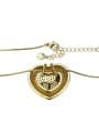 thumb Brass Cubic Zirconia Heart Dainty Locket 2.4cm 2.6cm Necklace 1