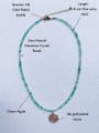 thumb N-DIY-0022 Natural  Gemstone Crystal  Bead Chain Letter Pendant Handmade Beaded Necklace 2
