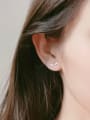 thumb 925 Sterling Silver Minimalist Smile Ear Climber Earring 1