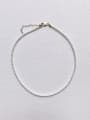 thumb N-PE-0001 Imitation Pearl Round Minimalist Handmade Beaded Necklace 0