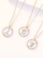 thumb 925 Sterling Silver Cubic Zirconia Minimalist Letter  Pendant Necklace 2