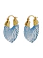 thumb Brass Resin Artisan Drop Earring with multiple colors 2