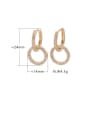 thumb Brass Cubic Zirconia Geometric Minimalist Drop Earring 2