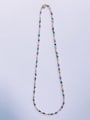thumb N-STMT-0015 Natural Gemstone Crystal Beads Double Layer Handmade Beaded Necklace 3