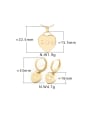thumb Brass Heart Letter Minimalist Huggie Earring 3
