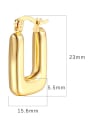 thumb Stainless steel Rectangle Drop Earring 2