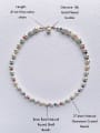 thumb N-STPE-0003 Natural Round Shell Beads Chain Handmade Beaded Necklace 3