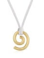 thumb Brass Artificial Leather Geometric Necklace 0