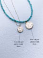 thumb N-DIY-0026 Natural  Gemstone Crystal Beads Chain Smiley Pendant Handmade Beaded Necklace 3