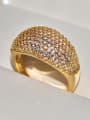 thumb Brass Cubic Zirconia Geometric Luxury Ring 0