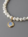 thumb 925 Sterling Silver Freshwater Pearl Geometric Luxury 17mm * 12 mm Necklace 2
