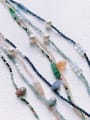thumb N-MIX-0002 Natural Round Shell Beads Chain Multi Color Irregular Handmade Beaded Necklace 1