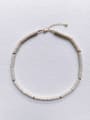 thumb N-STMT-0011  Natural Round Shell Beads Chain Handmade Beaded Necklace 0