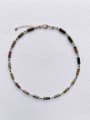 thumb N-STMT-0008 Natural Round Shell Beads Chain Handmade Beaded Necklace 4