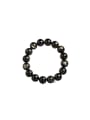thumb Obsidian Minimalist Handmade Beaded Bracelet 0