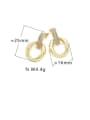 thumb Brass Cubic Zirconia Geometric Minimalist Drop Earring 3