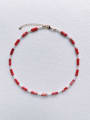 thumb N-STPE-0006 Natural Gemstone Crystal Beads Chain Handmade Beaded Necklace 0