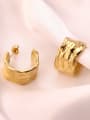 thumb Stainless steel Gold color CC Clip Earring 0