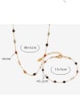 thumb Trend Irregular Titanium Steel Natural Stone Bracelet and Necklace Set 2