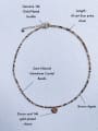 thumb N-DIY-0013 Brass Brown Agate Chain Heart letter Pendant Bohemia Handmade Beaded Necklace 3