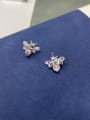 thumb 925 Sterling Silver Cubic Zirconia Cluster Earring 1