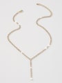 thumb Alloy Rhinestone Tassel Hip Hop Tassel Necklace 2