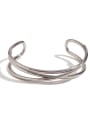 thumb Stainless steel Statement Three Layer Winding Open Bracelet 0