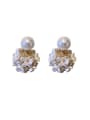 thumb Alloy Flower Earring with Silver Needle 0