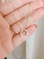 thumb 925 Sterling Silver Cubic Zirconia White Smiley Dainty Necklace 1