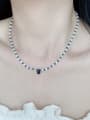 thumb N-STPE-0015 Natural Gemstone Crystal Beads Chain Handmade Beaded Necklace 1