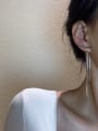 thumb Alloy Statement Threader silver color Earring 1