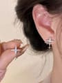 thumb Alloy Cubic Zirconia Star Dainty Stud Earring 1