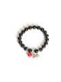 thumb Alloy Carnelian Black Onyx Chinese Zodiac Handmade Beaded Bracelet 0