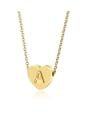 thumb Titanium with Letter A-Z Necklace 0