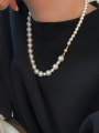 thumb Alloy Imitation Pearl Geometric Minimalist Beaded Necklace 1