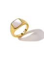 thumb Brass Shell Geometric Minimalist Band Ring 2