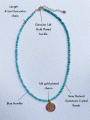 thumb N-DIY-0026 Natural  Gemstone Crystal Beads Chain Smiley Pendant Handmade Beaded Necklace 2