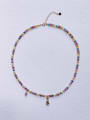 thumb N-MIX-0010 Natural  Gemstone Crystal Bead Chain Handmade Beaded Necklace 0
