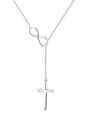 thumb Stainless steel Lariat Cross Friend Necklace with waterproof 0