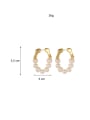 thumb Copper Alloy Freshwater Pearl Geometric Trend Huggie Earring 2