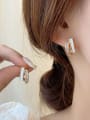 thumb Alloy Cubic Zirconia Geometric Minimalist Stud Earring 1