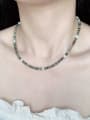 thumb N-STPE-0007  Natural Gemstone Crystal Beads Chain Handmade Beaded Necklace 1