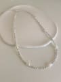 thumb HematiteFreshwater Pearl Geometric Dainty Beaded Necklace 2