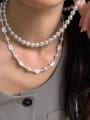 thumb Stainless steel Shell Pearl Icon Minimalist Necklace 1