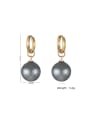 thumb Stainless steel Imitation Pearl Geometric Minimalist Huggie Earring 1