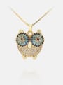 thumb Brass Cubic Zirconia  Cute Eagle Earring and Necklace Set 3