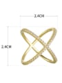 thumb Brass Cubic Zirconia Geometric Brooch 3
